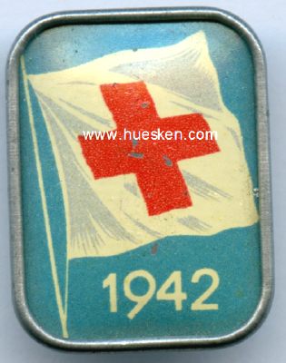 ROTES KREUZ. Abzeichen 1942 mit rückseitiger...
