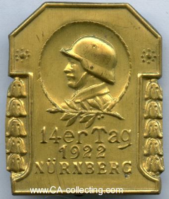 NÜRNBERG. Abzeichen '14er Tag 1922 Nürnberg'...