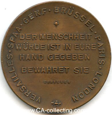 Photo 2 : BRONZEMEDAILLE 'VAE VICTIS' (Wehe den Besiegten) um 1925...