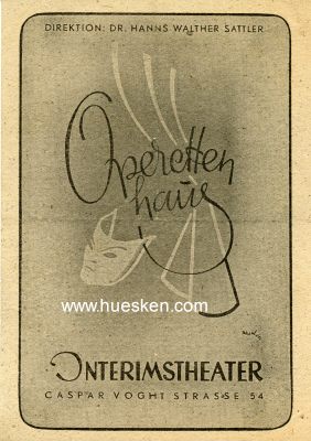 PROGRAMMBLATT vom Juli 1947 des Interimstheater in der...