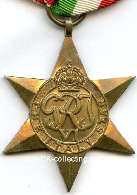 Foto 2 : ITALY STAR 1939-1945 König Georg VI. Bronze 38mm am...