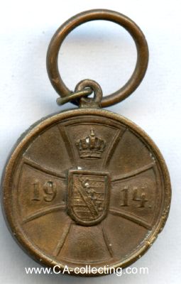 Photo 2 : TAPFERKEITSMEDAILLE 1914-1918. Miniatur 16mm für...