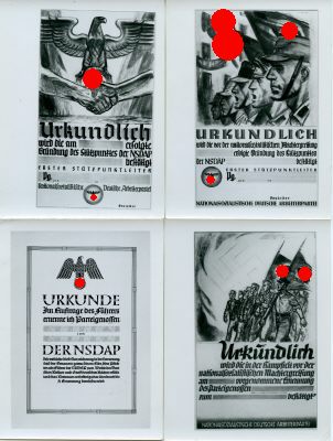 4 ORIGINAL PHOTOS 12x9cm aus dem Parteiarchiv der NSDAP...