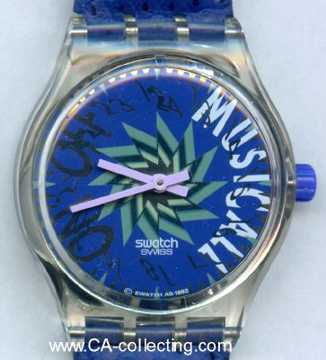 Foto 2 : SWATCH 1993 MUSICALL TONE IN BLUE SLK100. Uhrwerk: Quarz...