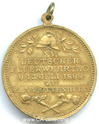 Foto 2 : MEDAILLE 1898 zum XI. Deutschen Feuerwehrtag 9.-13.Juli...