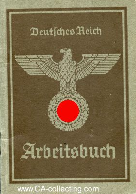 ARBEITSBUCH DEUTSCHES REICH ausgestellt Wien 1939...