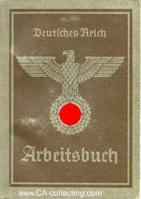 ARBEITSBUCH DEUTSCHES REICH ausgestellt Wien 1939...
