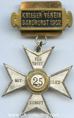 SANDHORST. Abzeichen des Krieger-Verein Sandhorst 1902...