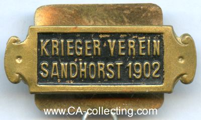 Foto 2 : SANDHORST. Abzeichen des Krieger-Verein Sandhorst 1902...