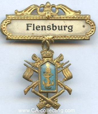 FLENSBURG. Abzeichen um 1900 anhängender...