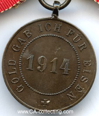 Foto 2 : MEDAILLE GOLD GAB ICH FÜR EISEN 1914 des Flottenbund...