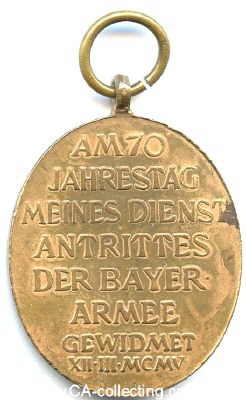 Foto 2 : JUBILÄUMSMEDAILLE FÜR DIE ARMEE 1905. Bronze...