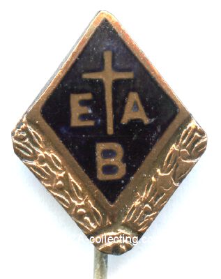 EVANGELISCHER ARBEITER-BUND (EAB). Bronzene Ehrennadel um...