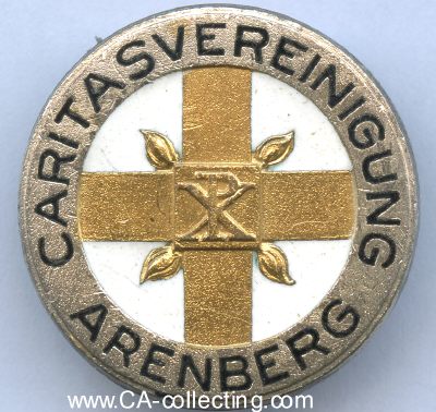 ARENBERG. Mitgliedsabzeichen der Caritasvereinigung...