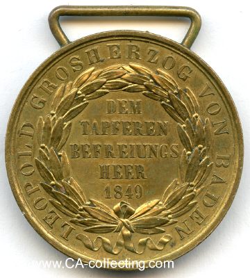 Foto 2 : GEDÄCHTNIS-MEDAILLE FÜR 1849. Bronze. 31mm an...