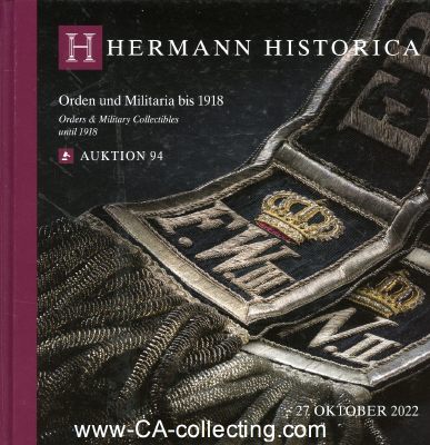 HERMANN HISTORICA AUKTIONSKATALOG 'Orden und Militaria...