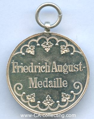 Foto 3 : SILBERNE FRIEDRICH AUGUST-MEDAILLE 1905. Silber. 28mm mit...