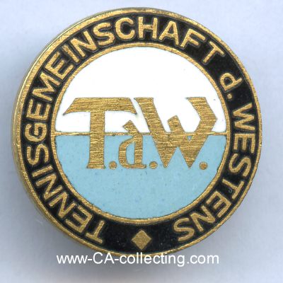TENNISGEMEINSCHAFT DES WESTENS (Td.W.). Vereinsnadel...