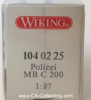Photo 2 : WIKING 1040225 - POLIZEI MERCEDES-BENZ C 200. In Original...