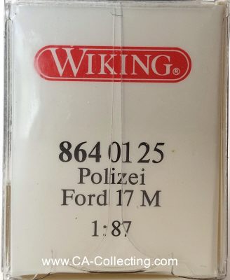 Photo 2 : WIKING 8640125 - POLIZEI FORD 17 M. In Original...