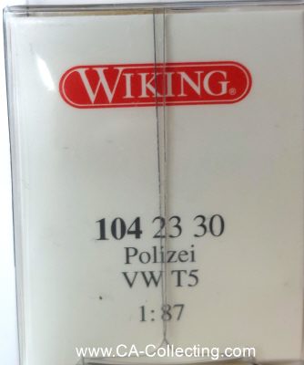 Foto 2 : WIKING 1042330 - POLIZEI VW T5. In Original Verpackung....