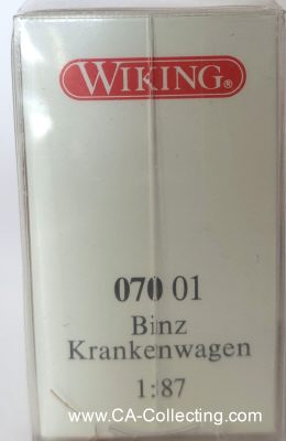 Foto 2 : WIKING 07001 - BINZ KRANKENWAGEN. In Original Verpackung....