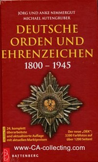DEUTSCHE ORDEN UND EHRENZEICHEN 1800-1945.