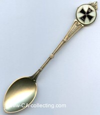 ENAMELED SILVER SPOON WITH IRON CROSS 1914.
