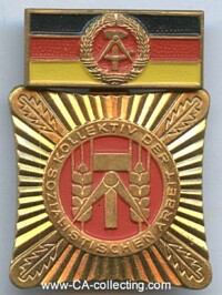 MEDAL FOR COLLECTIVE OF SOCIALISTIC WORK.