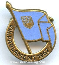 ABZEICHEN 'VIII. PARLAMENT 1967' (LEIPZIG).