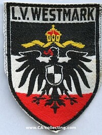 STAHLHELMBUND-ÄRMELABZEICHEN 'L.V. WESTMARK'.