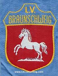 STAHLHELMBUND-ÄRMELABZEICHEN 'L.V. BRAUNSCHWEIG'.