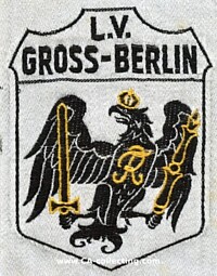 STAHLHELMBUND-ÄRMELABZEICHEN 'L.V. GROSS-BERLIN'.