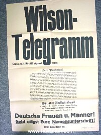 PLAKAT 'WILSON-TELEGRAMM'