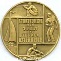 BRONZE TABLE MEDAL STATEPRICE 1937 FOR SPORTS