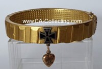 GRENADE BRACELET WITH IRON CROSS AND PENDANT