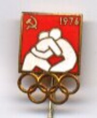 MONTREAL 1976 - SOVIET OLYMPIC GAMES TEAM BADGE.