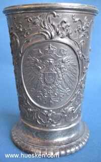 HUNTING PEWTER CUP