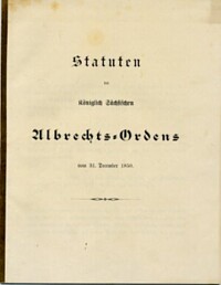 ALBRECHTS-ORDEN STATUTENHEFT