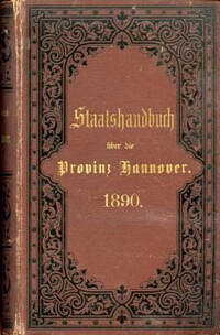 STAATSHANDBUCH FÜR DIE PROVINZ HANNOVER 1890.