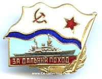 SOVIET NAVY BADGE 1961 FOR LONG DISTANCE VOYAGE.