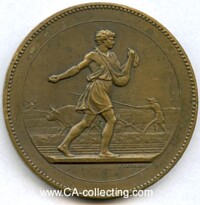 BRONZE AGRICULTURE PRIZE MEDAL ABOUT 1875