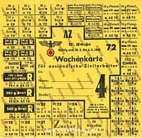 LEBENSMITTEL-WOCHENKARTE 1945