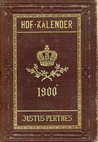 GOTHAISCHER GENEALOGISCHER HOFKALENDER 1900