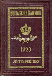 GOTHAISCHER GENEALOGISCHER HOFKALENDER 1920