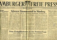 'SCHWERER ZUSAMMENSTOß IN NÜRNBERG'.