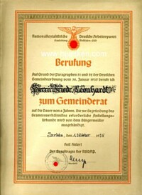 DECORATIVE NSDAP-PROMOTION DOCUMENT