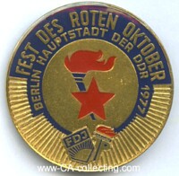 ABZEICHEN 'FEST DES ROTEN OKTOBER - BERLIN 1977'.
