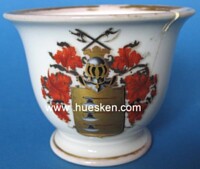 LARGE PORCELAIN CUP WITH COAT OF ARMS VON BILOW