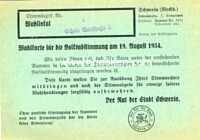 BENACHRICHTIGUNGS-WAHLKARTE 1934